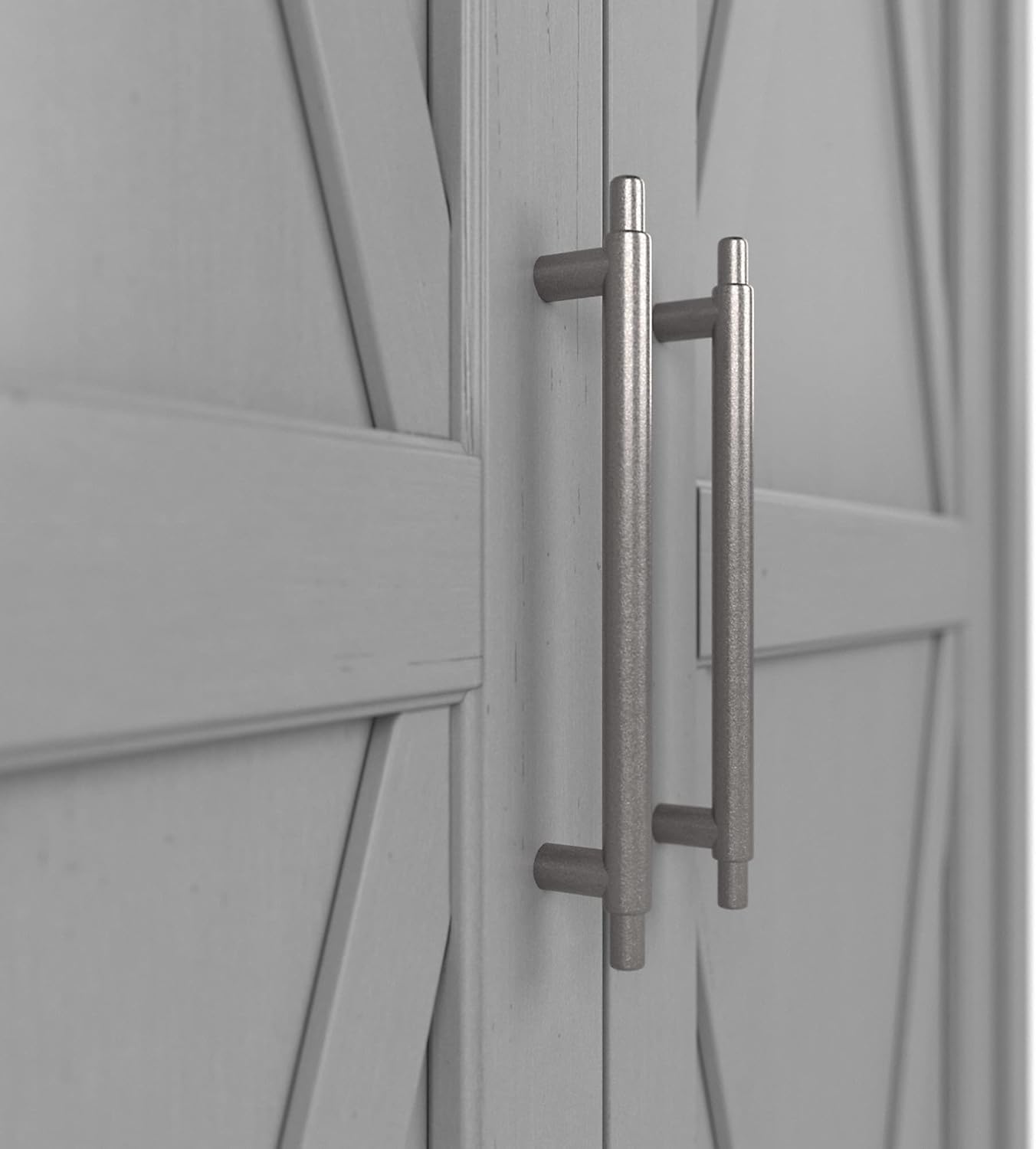 Tall Storage Cabinet with Doors, Cape Cod Gray N7095