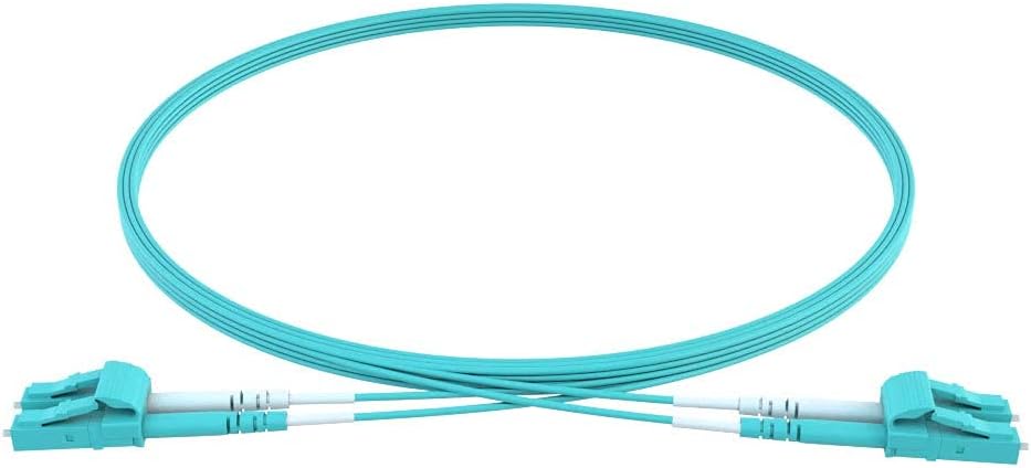 5-Pack 2.5m LC/LC Duplex OM4 Fiber Patch Cable Aqua W6106