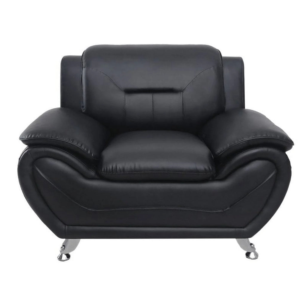 Grey Faux Leather Upholstered Club Chair L7030