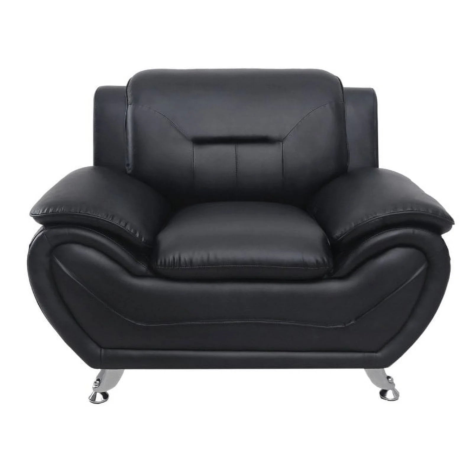 Grey Faux Leather Upholstered Club Chair L7030