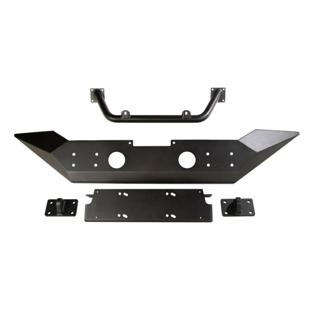 Spartan Bumper, Front, Full-Width, Steel, Textured Black L316