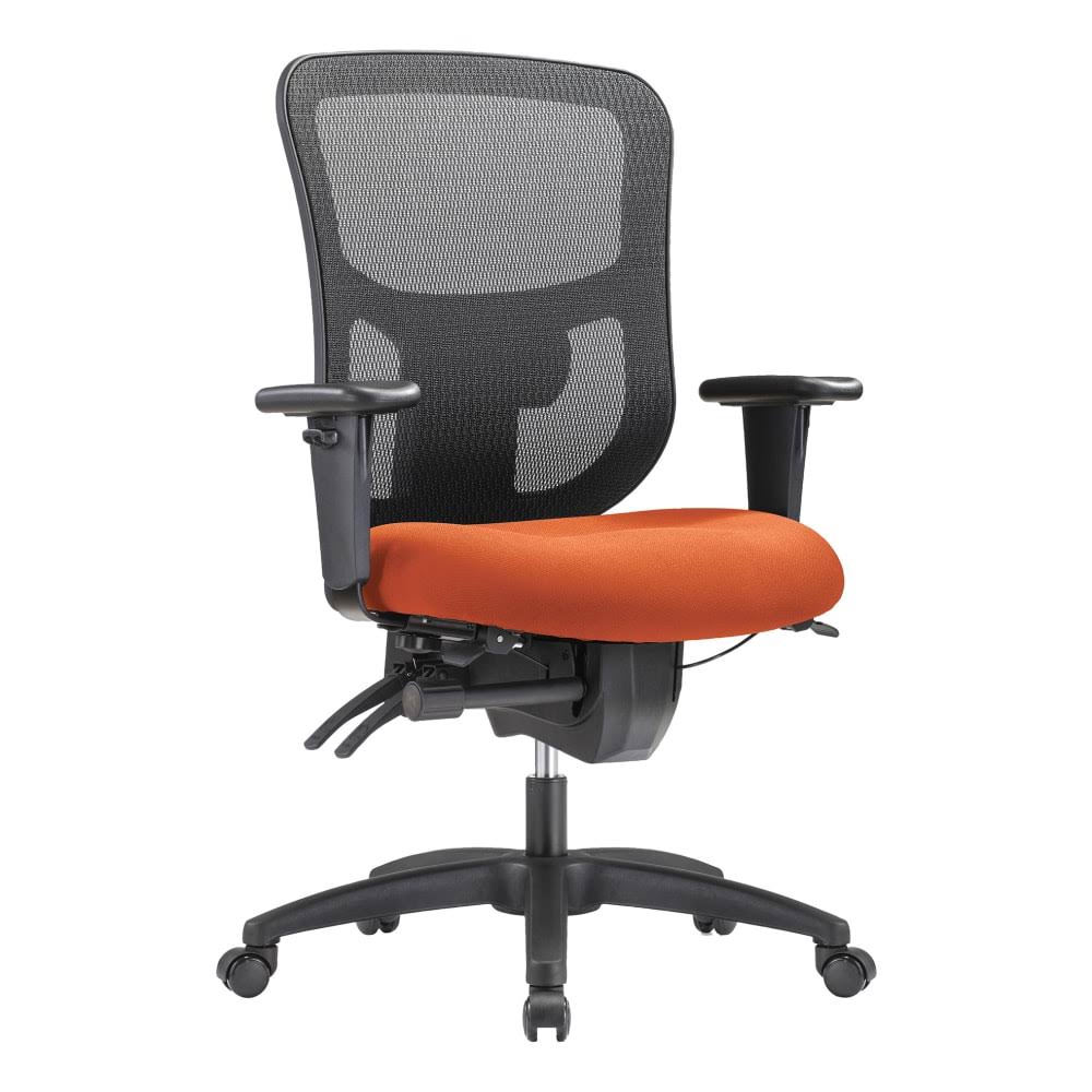 Ergonomic Mid-Back Big & Tall Chair, black/tangerine D4646