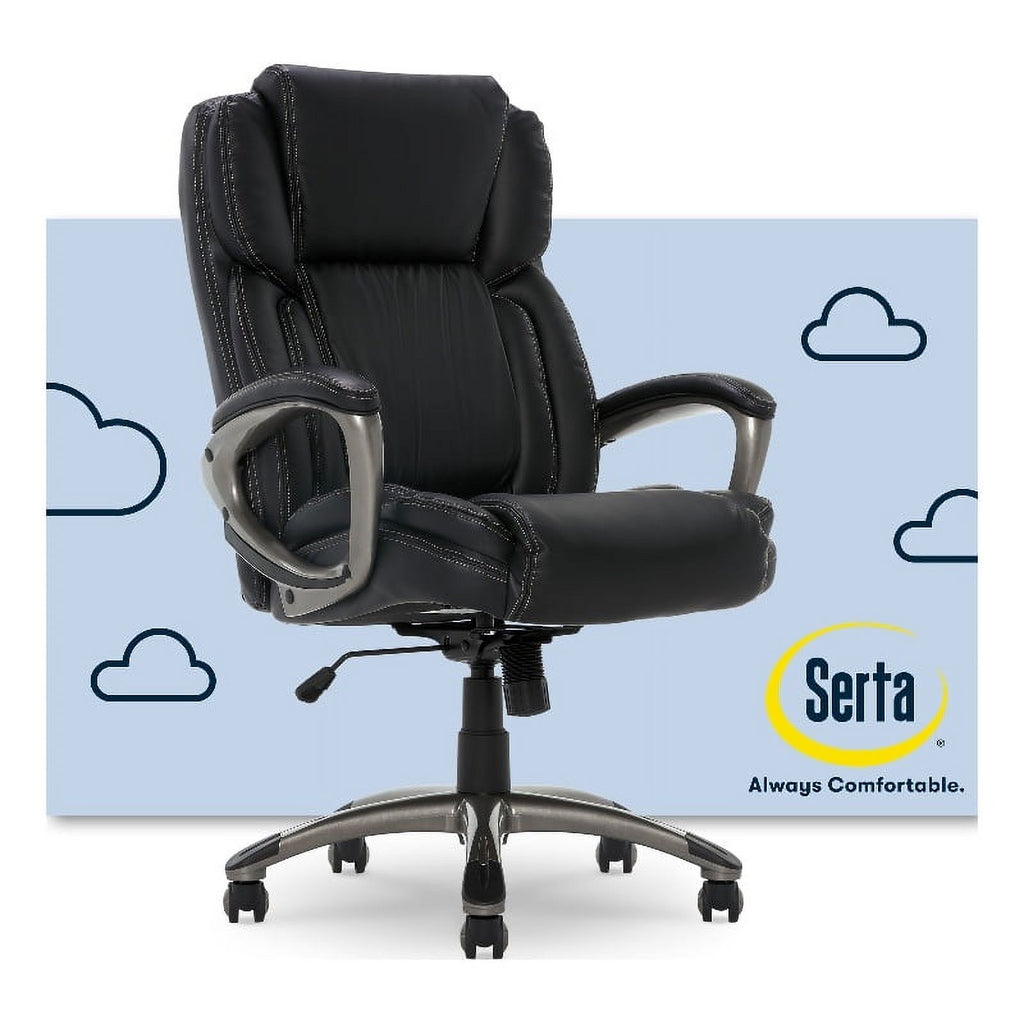 2-Piece Set with Standing Desk and Bonded Leather Office Chair G868