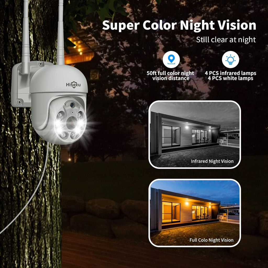 3MP Outdoor Wireless Security Camera with Floodlights Q756272