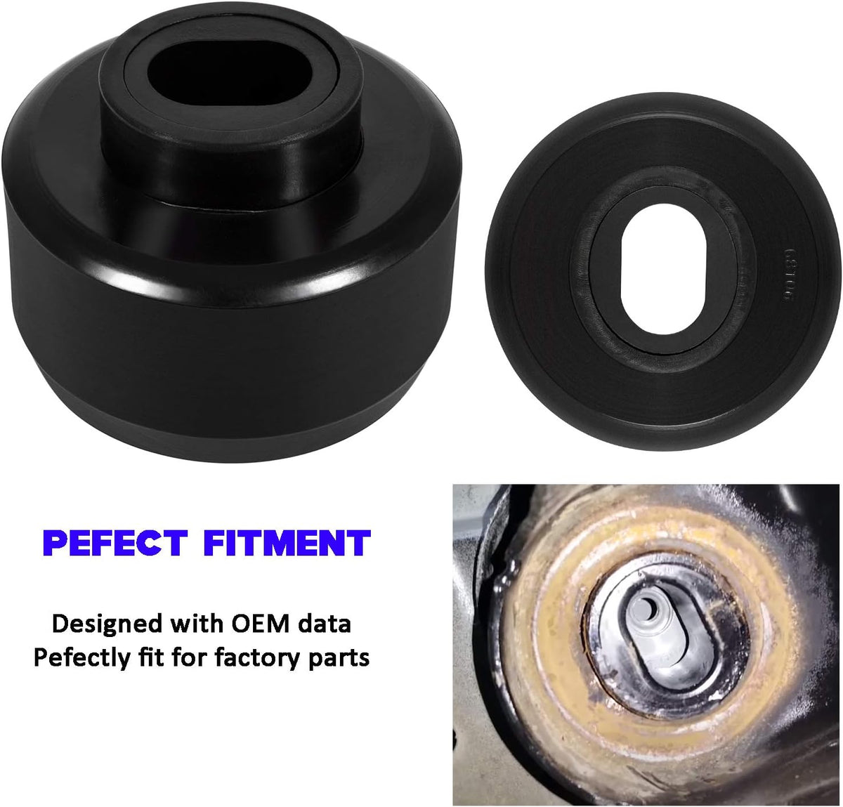 24Pcs Black Polyurethane Body and Cab Mount Bushing Kit Z2666