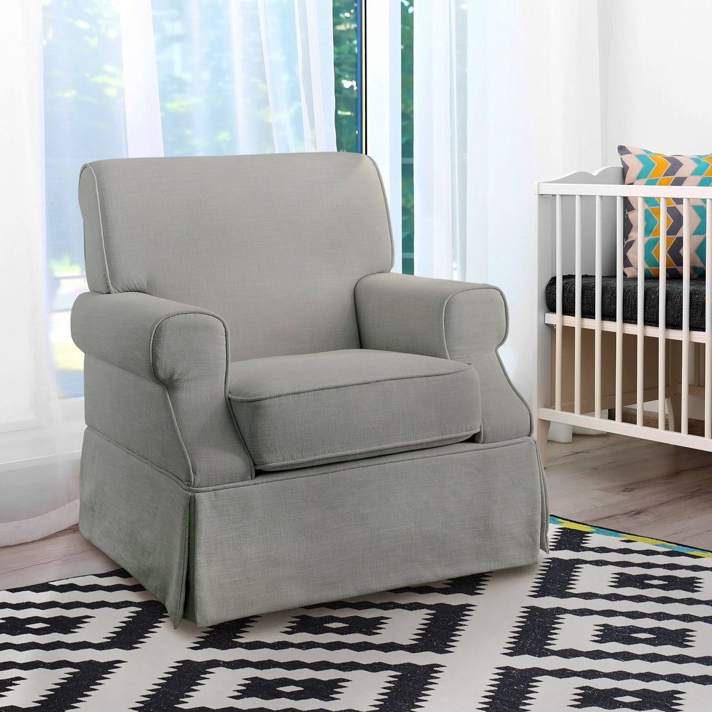 Beige Linen Fabric Swivel Chair P373742