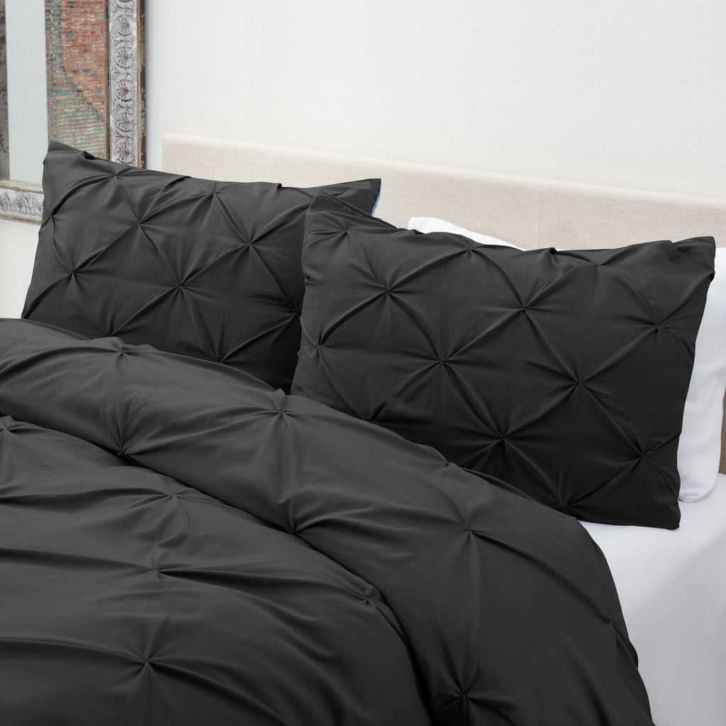 Cream California King Pinch Pleat Duvet Cover Set K3710