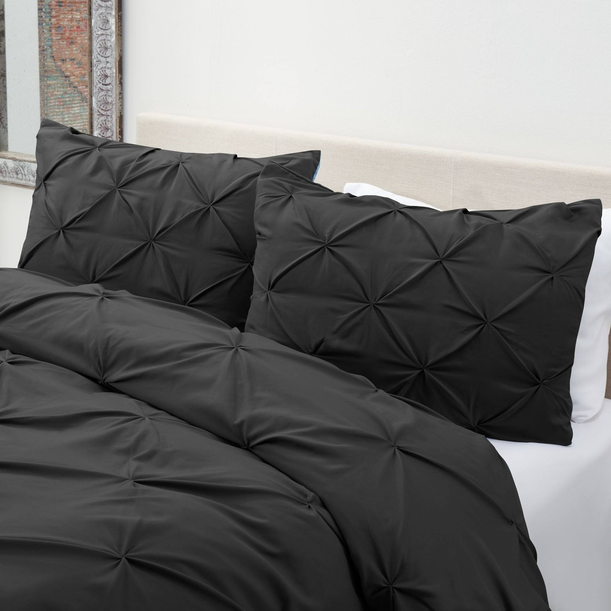 Cream California King Pinch Pleat Duvet Cover Set K3710