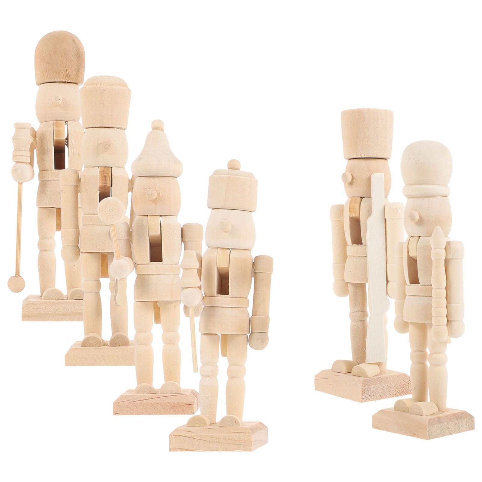 24 Pcs Wooden Nutcracker Figures Y132020