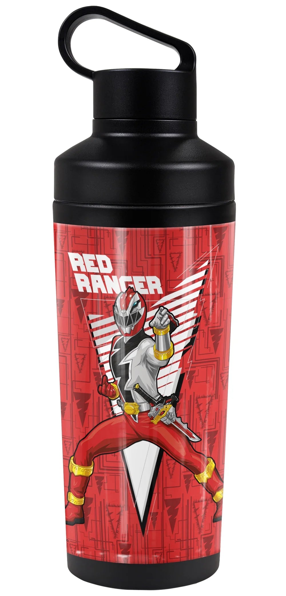 Red Ranger Character 18 oz Insulated Stainless Steel Water Bottle with 2-in-1 Loop Cap X7979