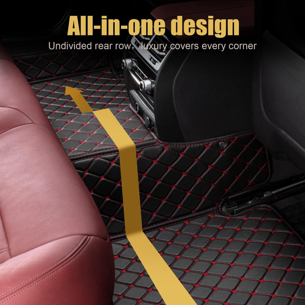 Leather Car Floor Mats Custom Fit Black J5185