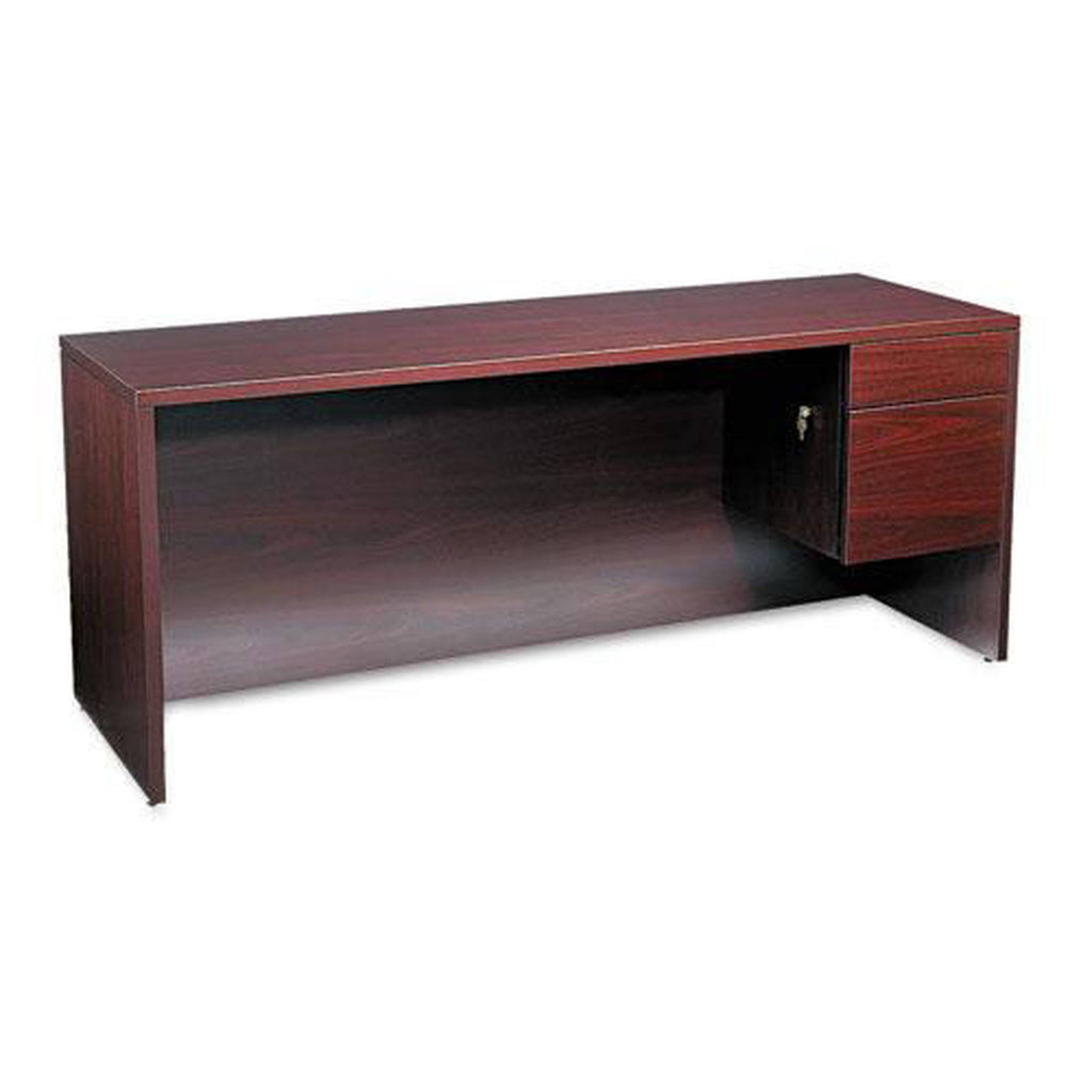 Mahogany 3/4-Height Right Pedestal Credenza Y751