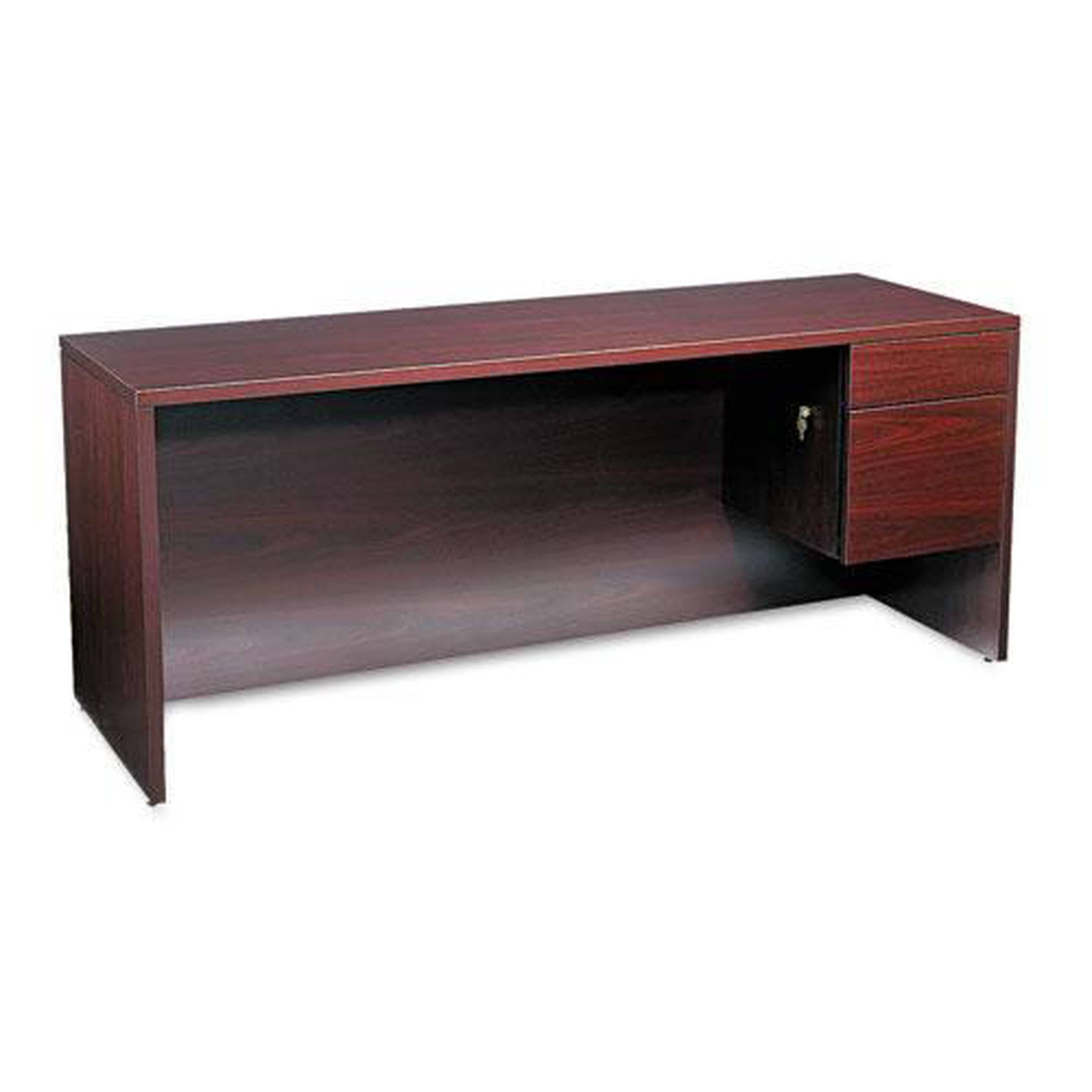 Mahogany 3/4-Height Right Pedestal Credenza Y751
