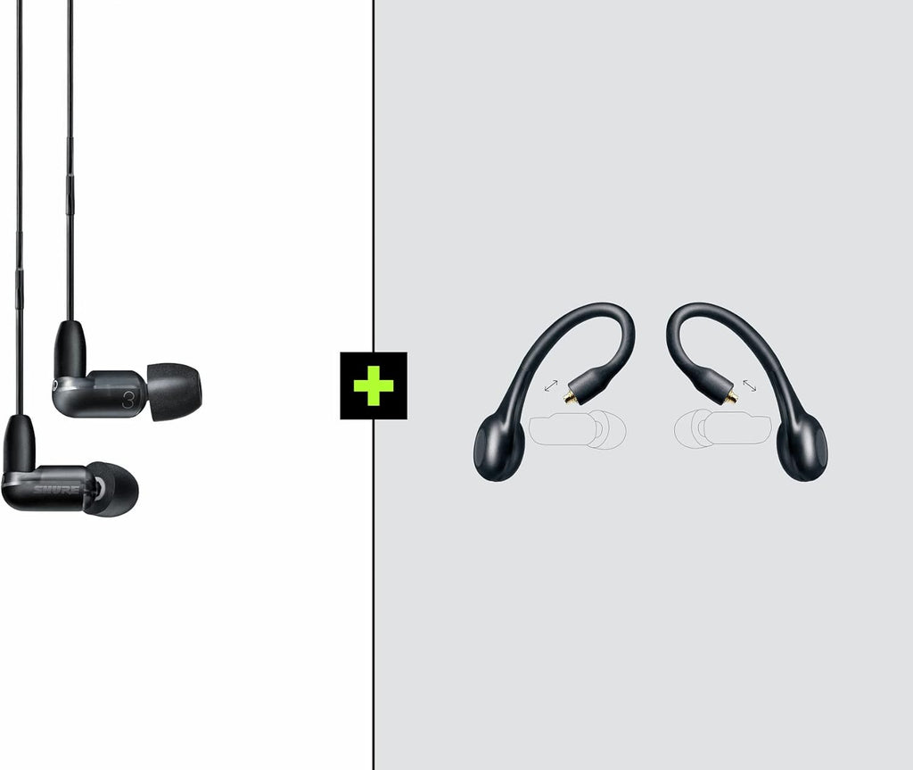 Black True Wireless Earbuds Bundle with Sound Isolating Earphones and Bluetooth Adapter V72531