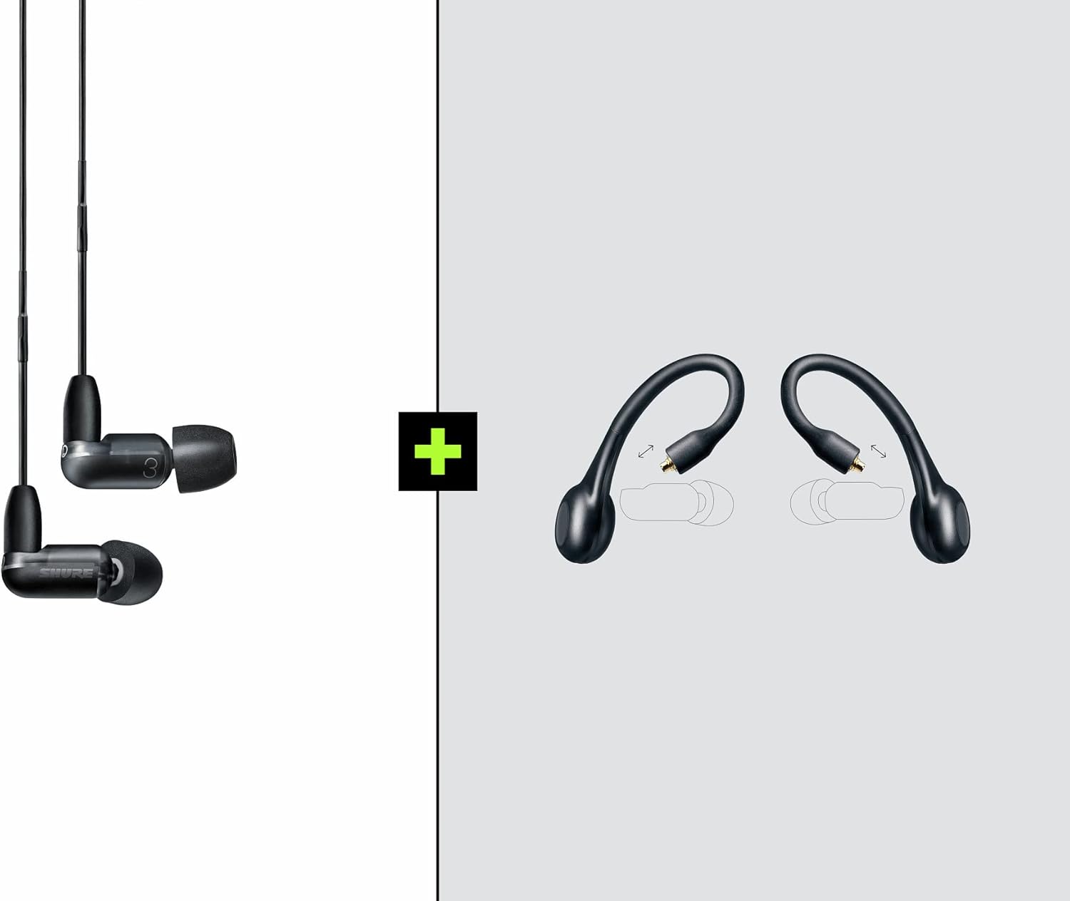 Black True Wireless Earbuds Bundle with Sound Isolating Earphones and Bluetooth Adapter V72531