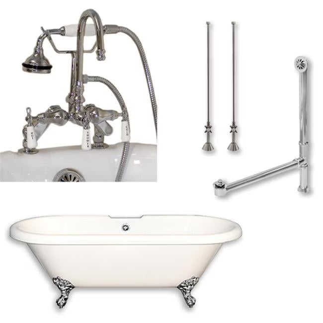 Acrylic Double Ended Clawfoot Bathtub 70 x 30 in. U540723