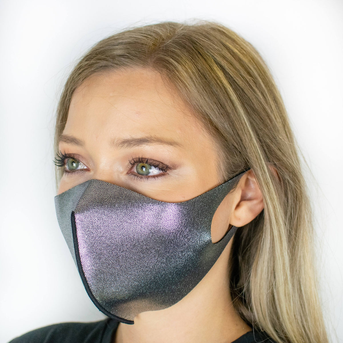 Metallic Silver 10-Pack Reusable Face Mask E911