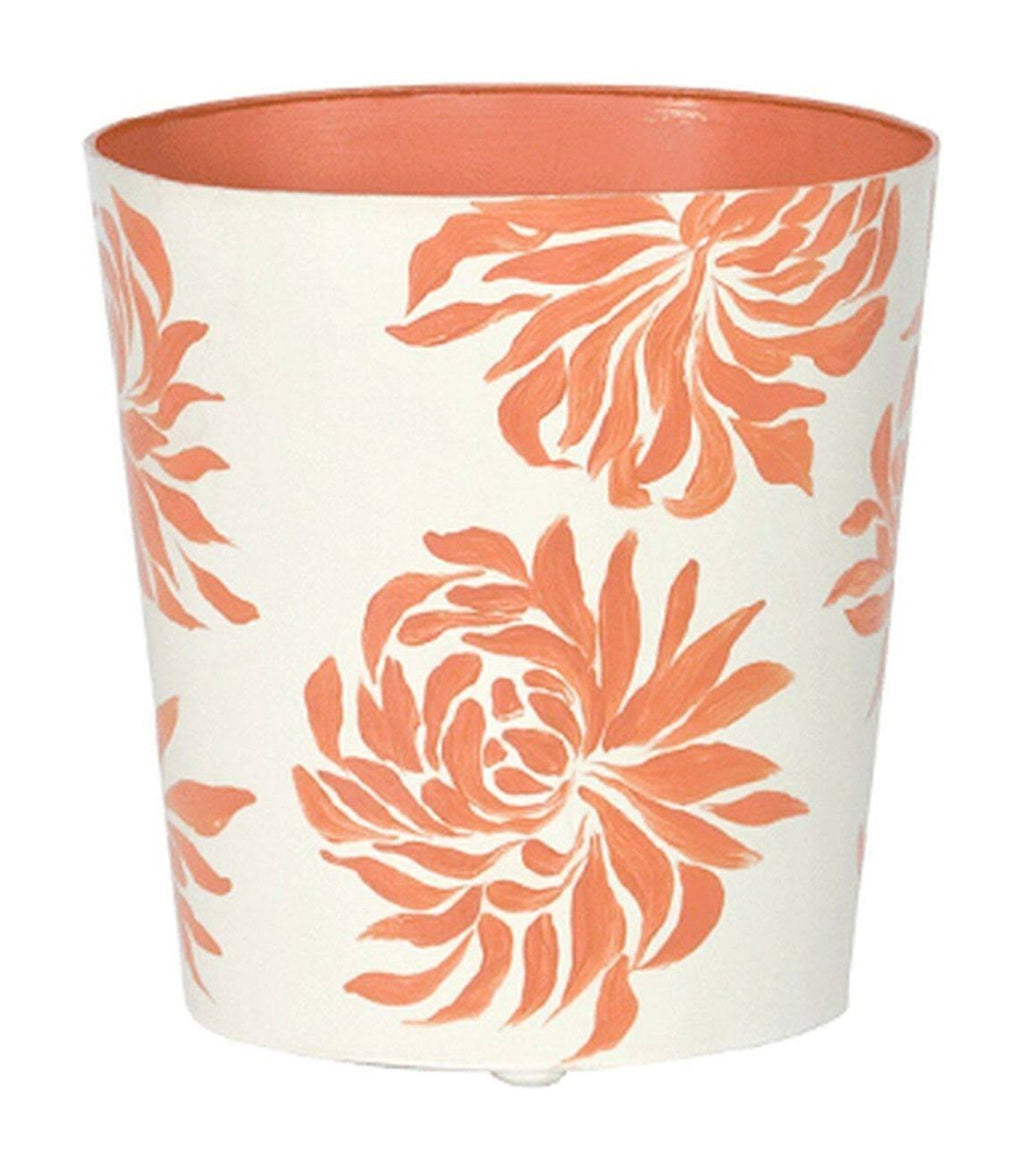 Oval Wastebasket Pink Floral I741