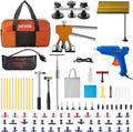 74 PCS Paintless Dent Repair Kit with LED Baffle Board J865484