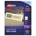 Ivory Embossed Tent Card, 3.5 x 11, 50 Sheets O783