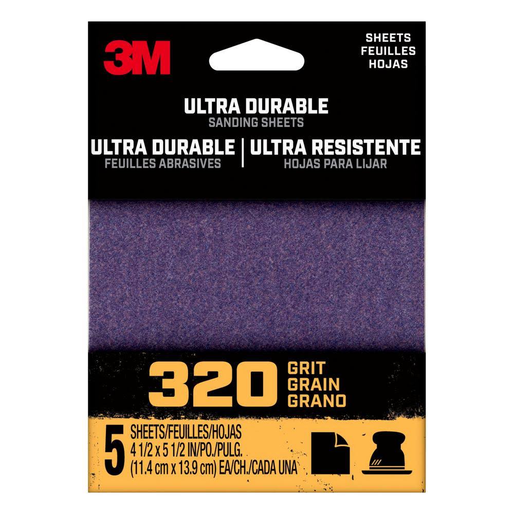 3.875 in. x 5.5 in. 320-Grit Power Sanding (1/4 Sheet, Case of 20) J3662