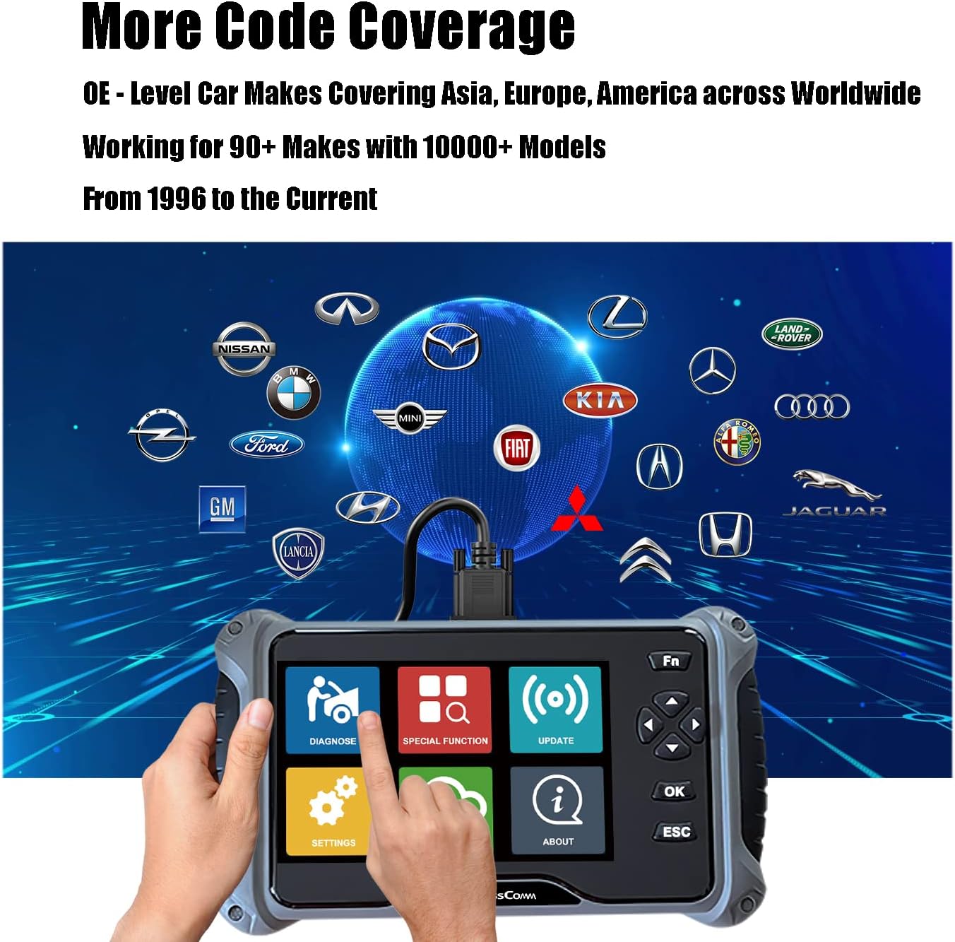 7Inch OBD2 Car Scanner Code Reader Diagnostic Tool F211596