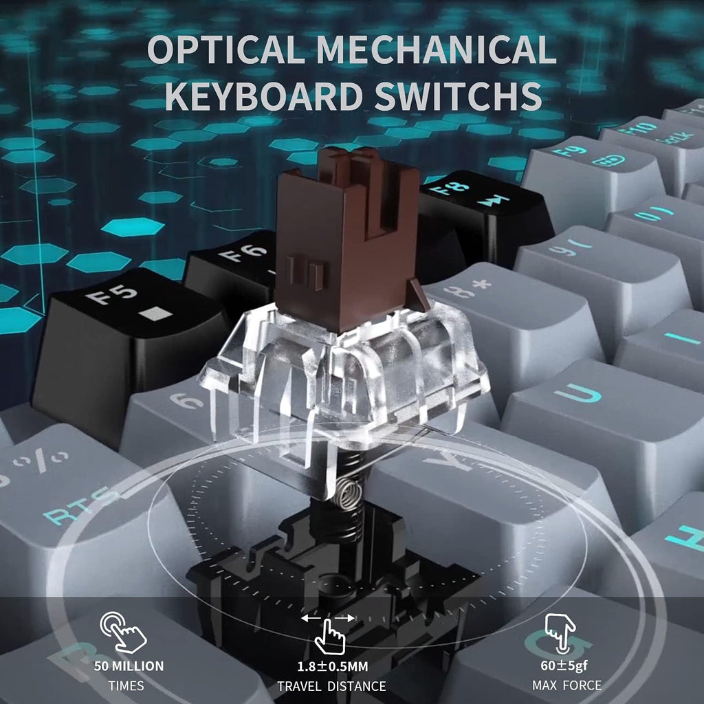 RGB Backlit Ultra-Compact 89 Keys Mechanical Gaming Keyboard with Hot-Swappable Switch S511