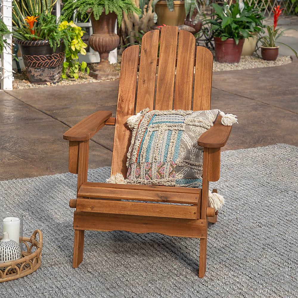 Brown Acacia Wood Adirondack Chair K7255