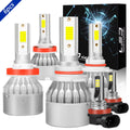 White LED Headlight Fog Light Bulbs Kit A908