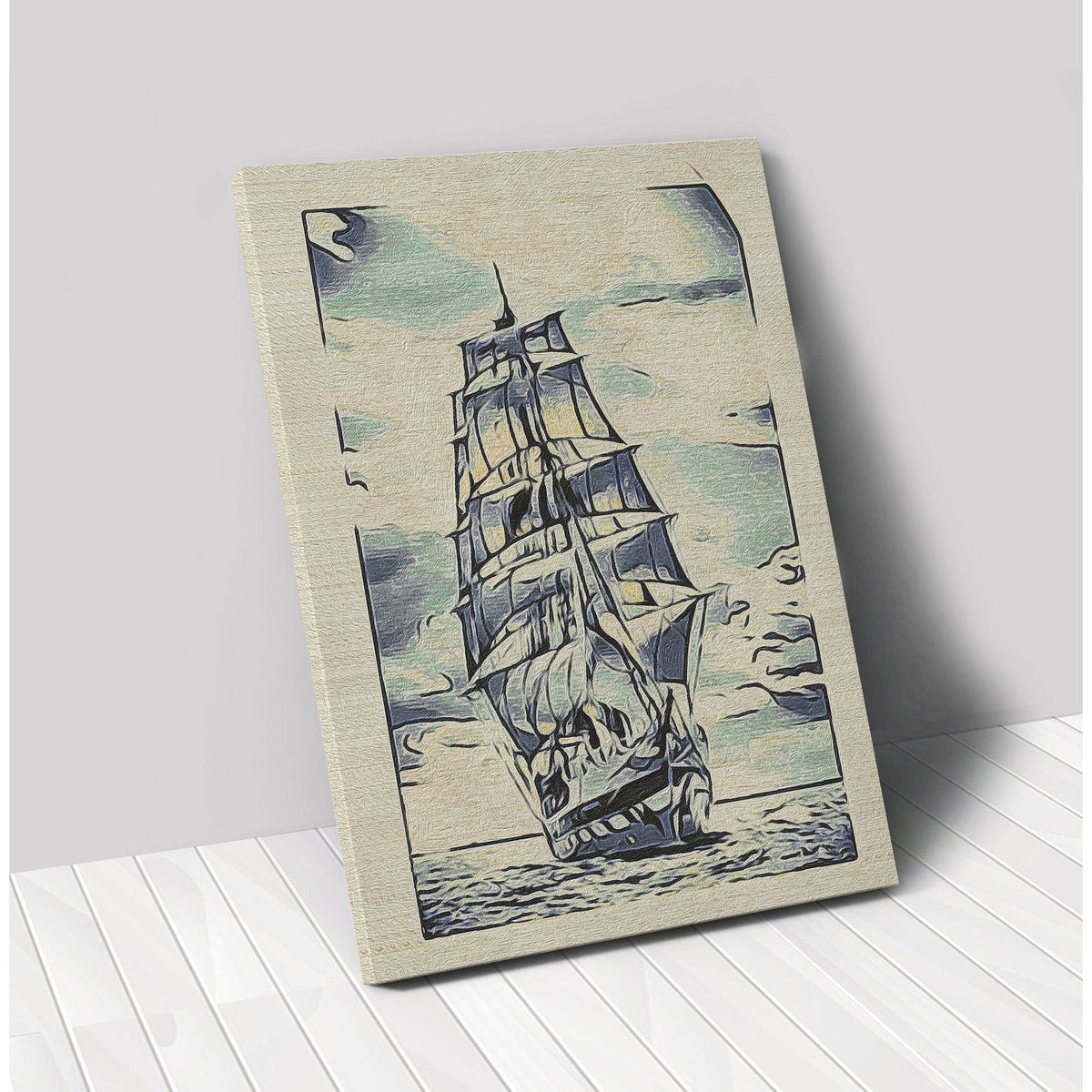 Multi-Color Stretched Canvas D209