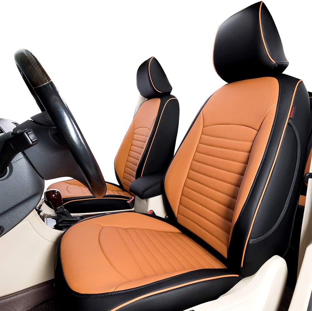 Custom Fit Full Set Car Seat Covers Leatherette Black V856