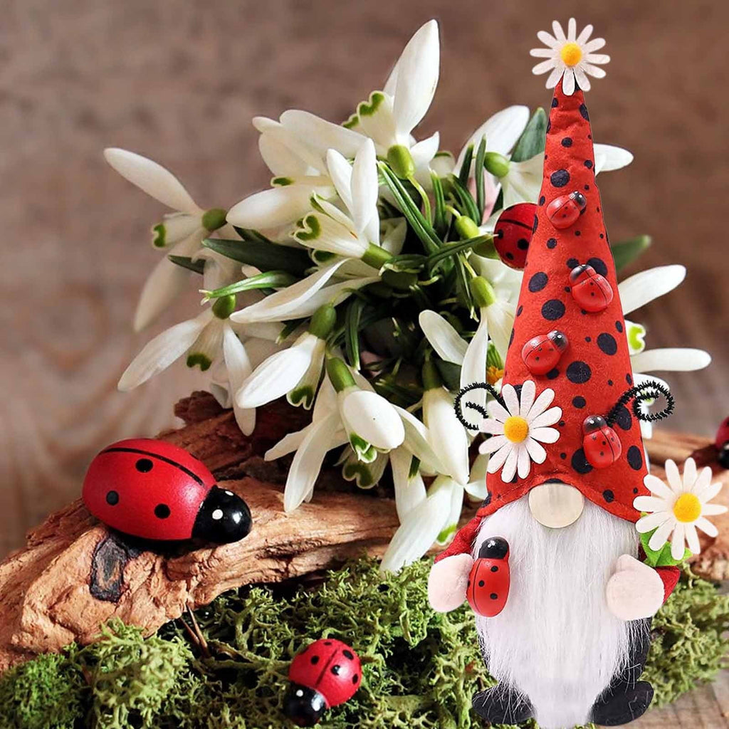 Faceless Doll Hat with ladybug and little daisy M307