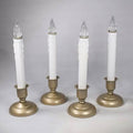 White/Pewter LED Flameless Candle G239