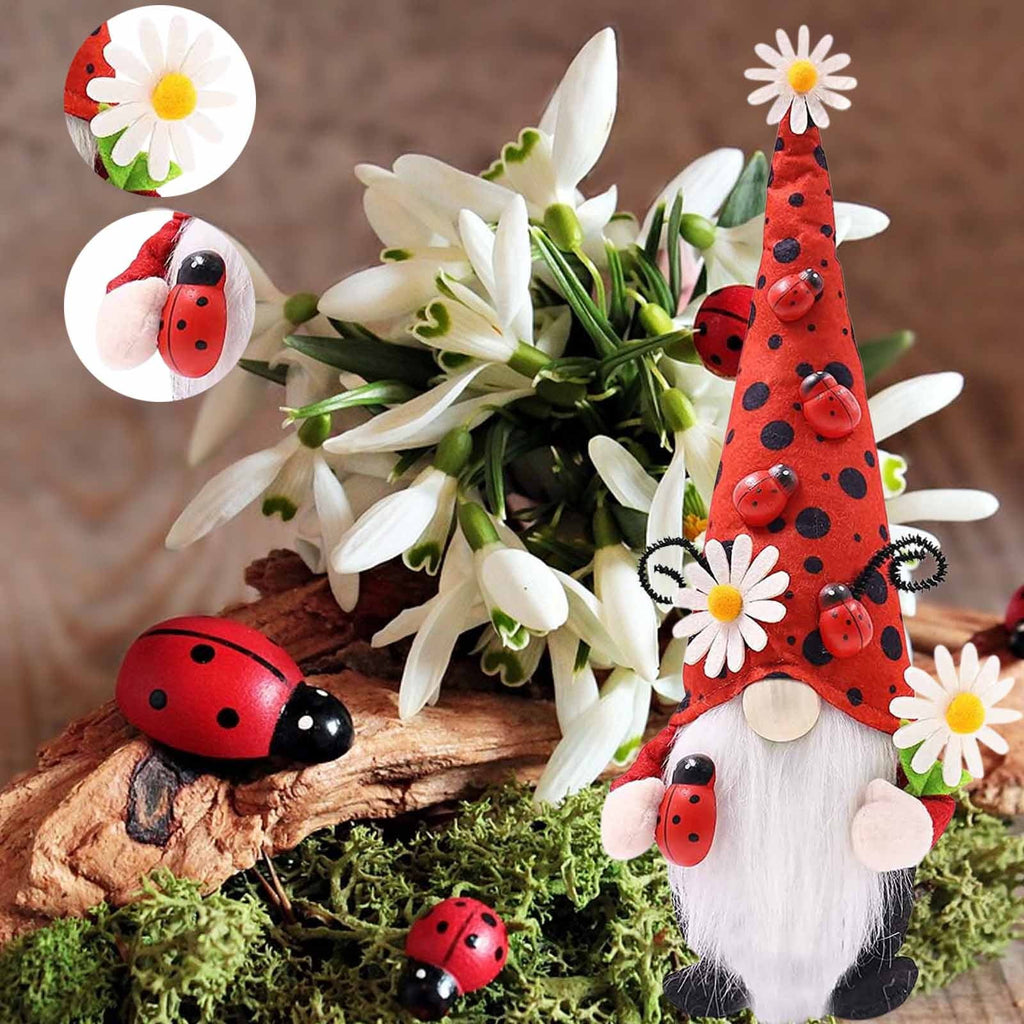 Faceless Doll Hat with ladybug and little daisy M307