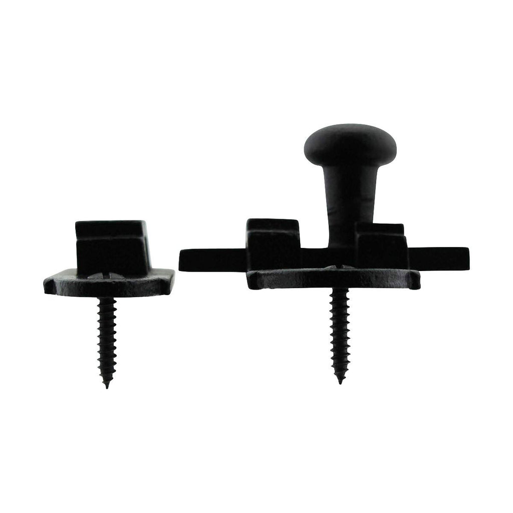 Black Iron Cabinet Latch 3 1/4 inch x 1 1/4 inch Pack of 8 K443