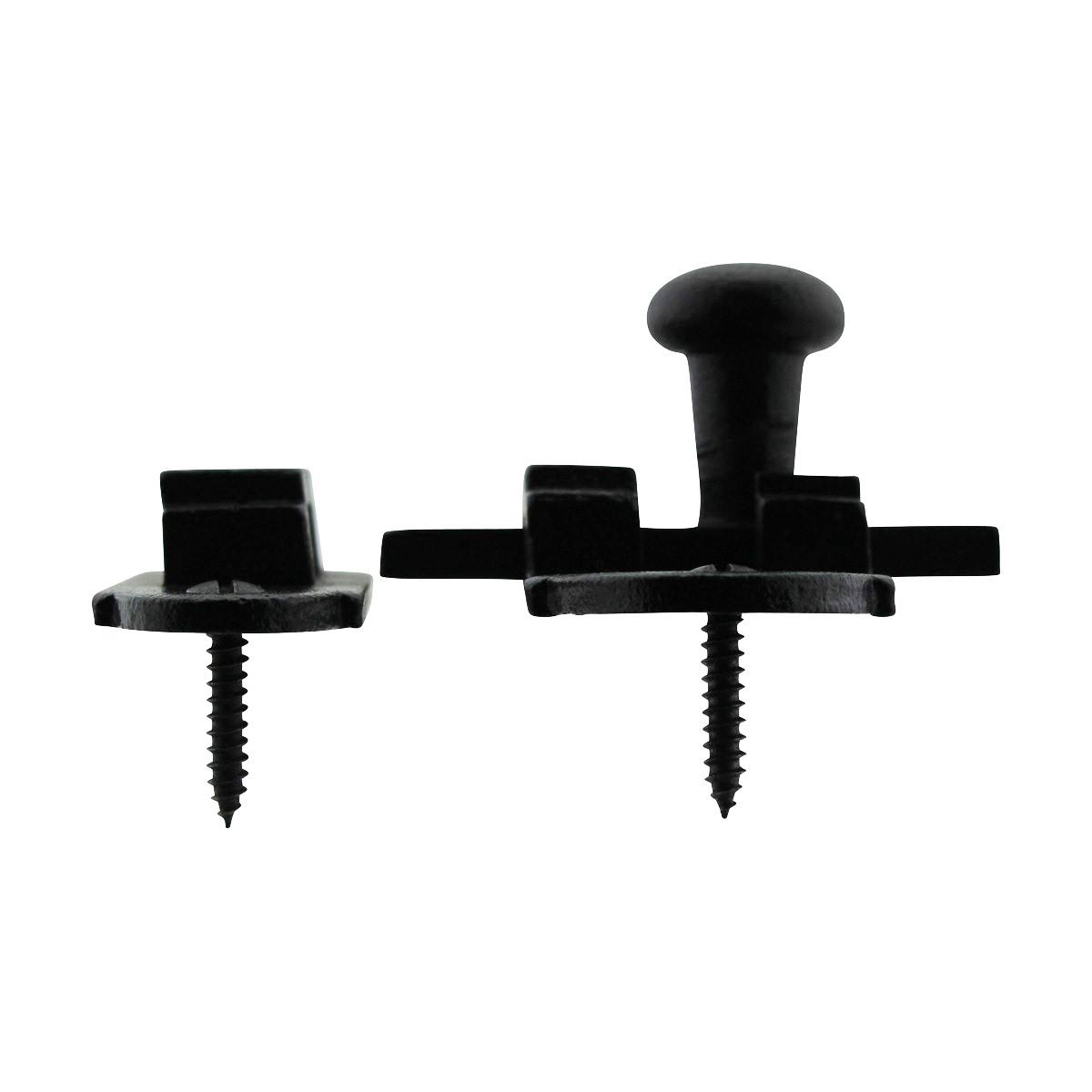 Black Iron Cabinet Latch 3 1/4 inch x 1 1/4 inch Pack of 8 K443