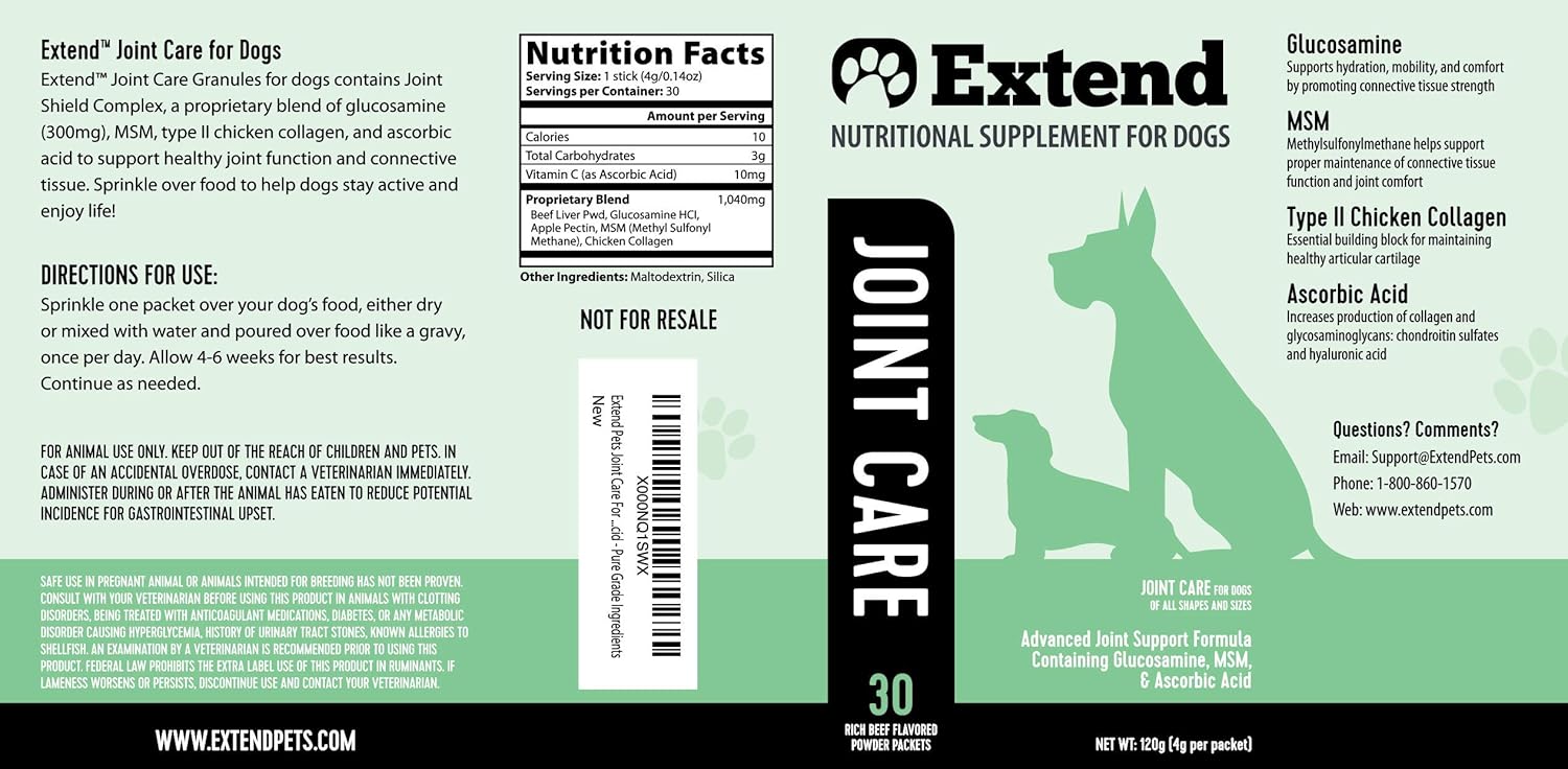 Glucosamine with MSM for Dogs, 2 Box D4003