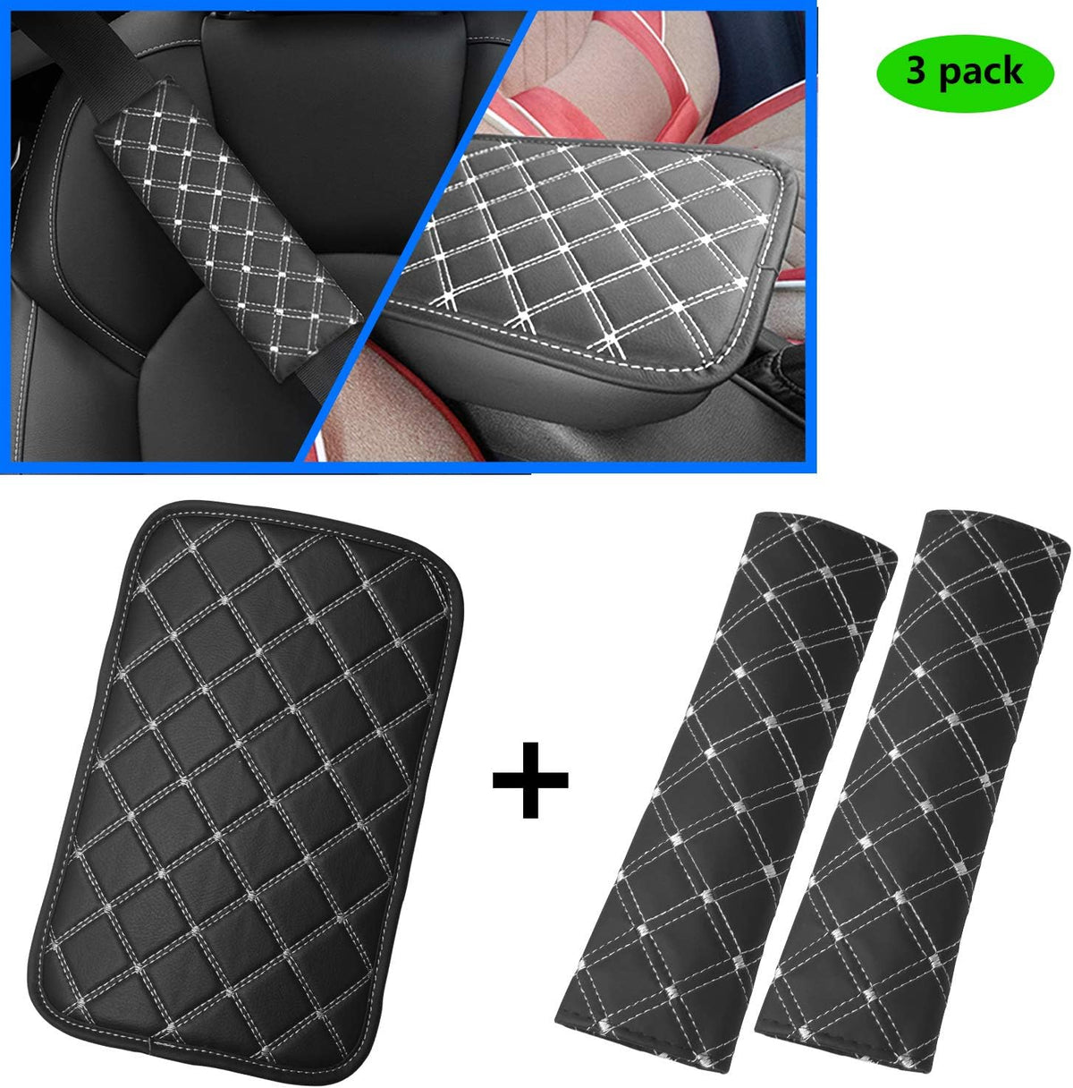 Waterproof PU Car Center Console Armrest Cover A4672