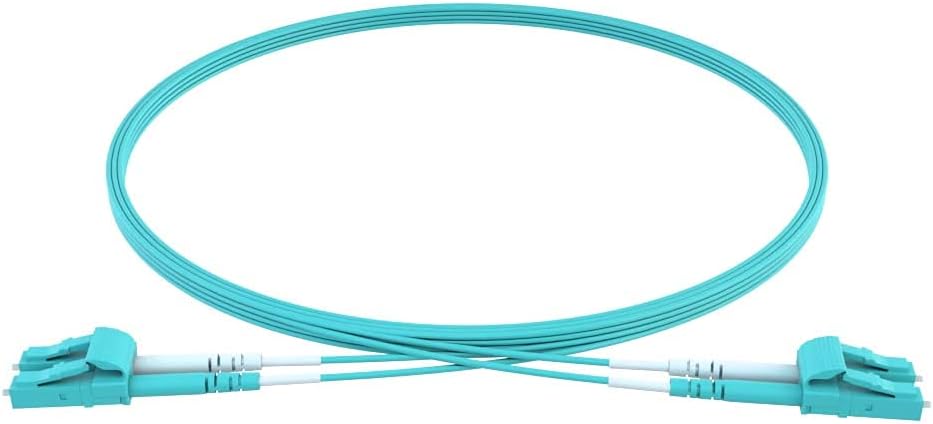 5-Pack 2.5m LC/LC Duplex OM4 Fiber Patch Cable Aqua W6106
