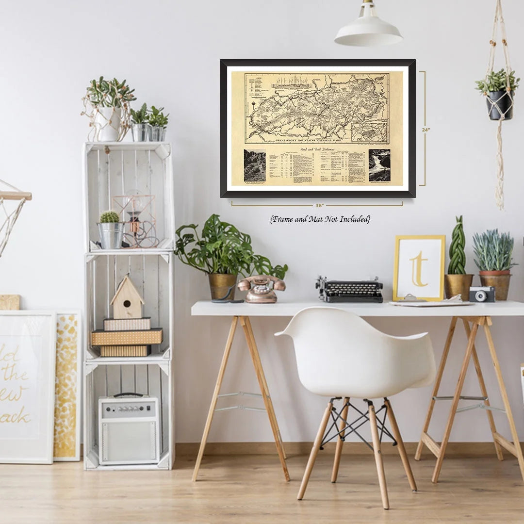 Vintage Map Wall Art Poster Z646115