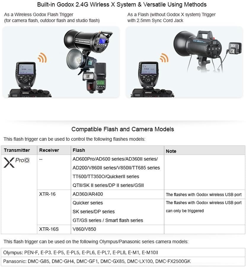 Wireless Flash Trigger Transmitter for Olympus Panasonic Cameras M164