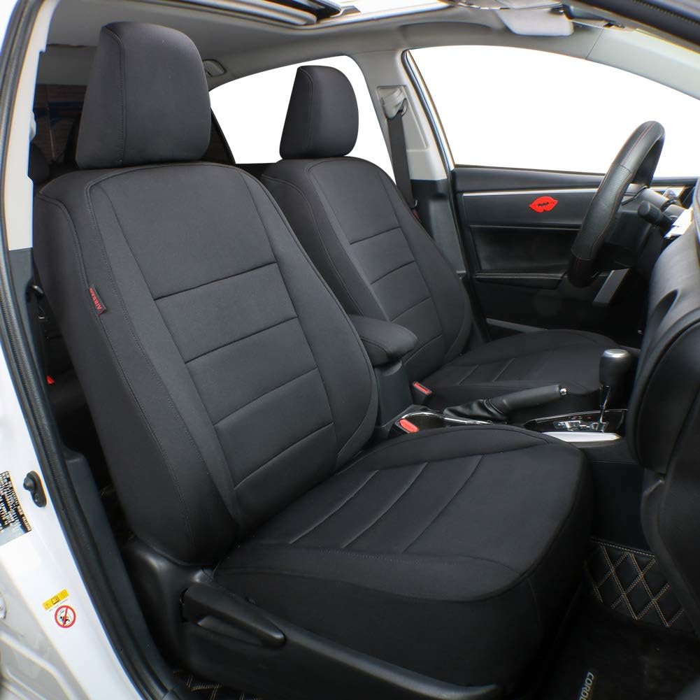 Custom Fit Full Set Car Seat Covers Leatherette Black V856
