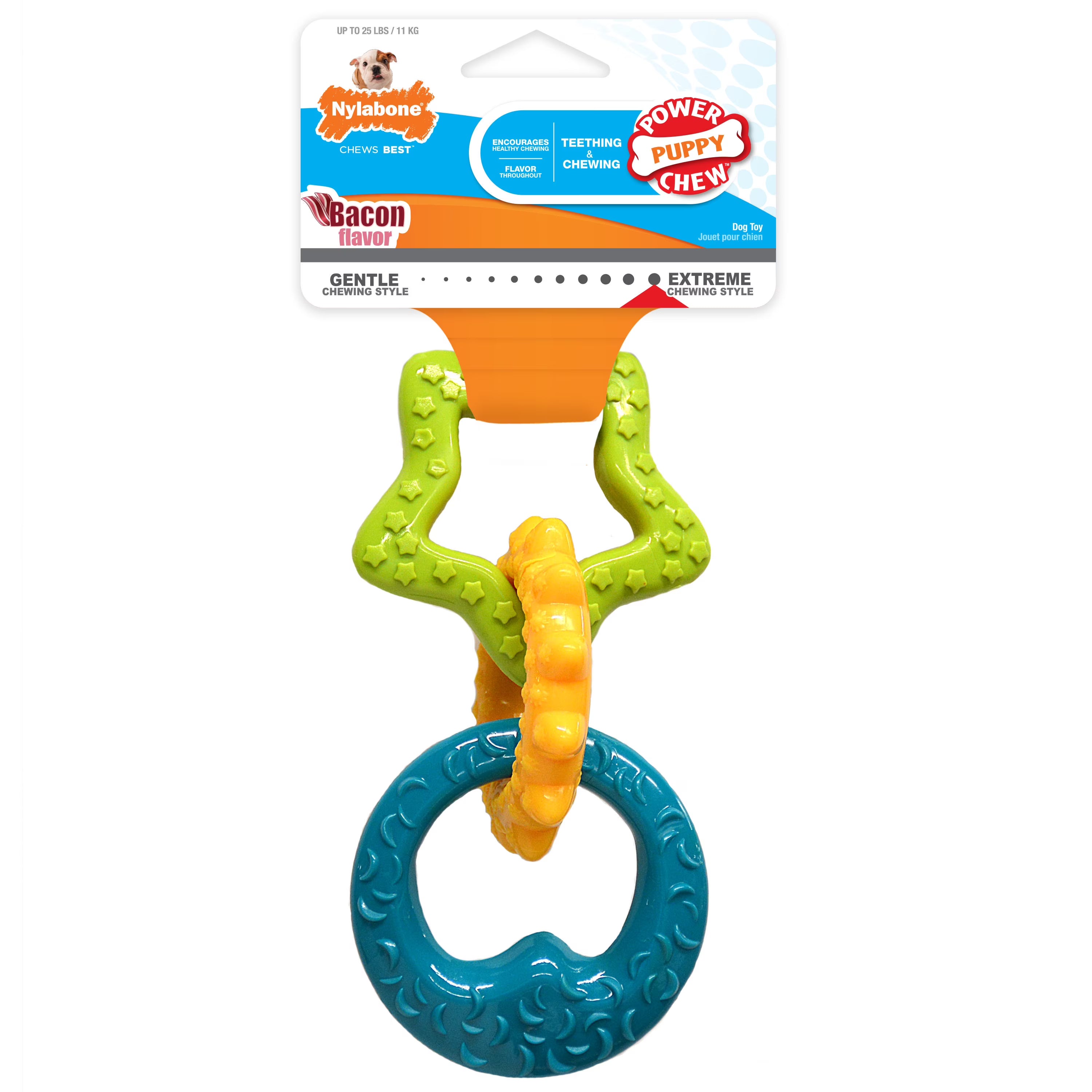 Bacon Teething Toy Rings for Dogs (1 Count) E508