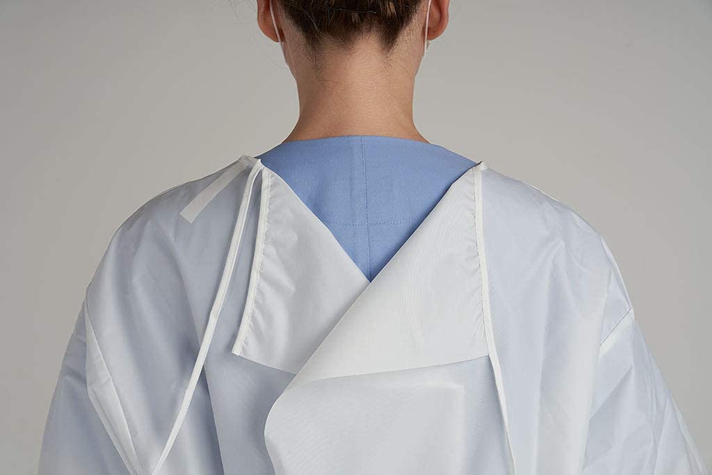 White Washable Reusable Isolation Gowns (Large) Q772358