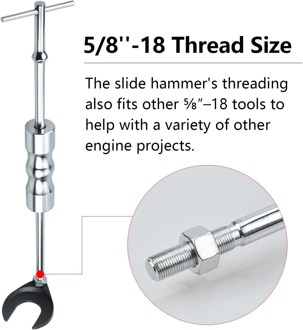 Inner CV Axle Puller Tool Set with 5/8"-18 Slide Hammer & Adapter, Pack of 2 I987681