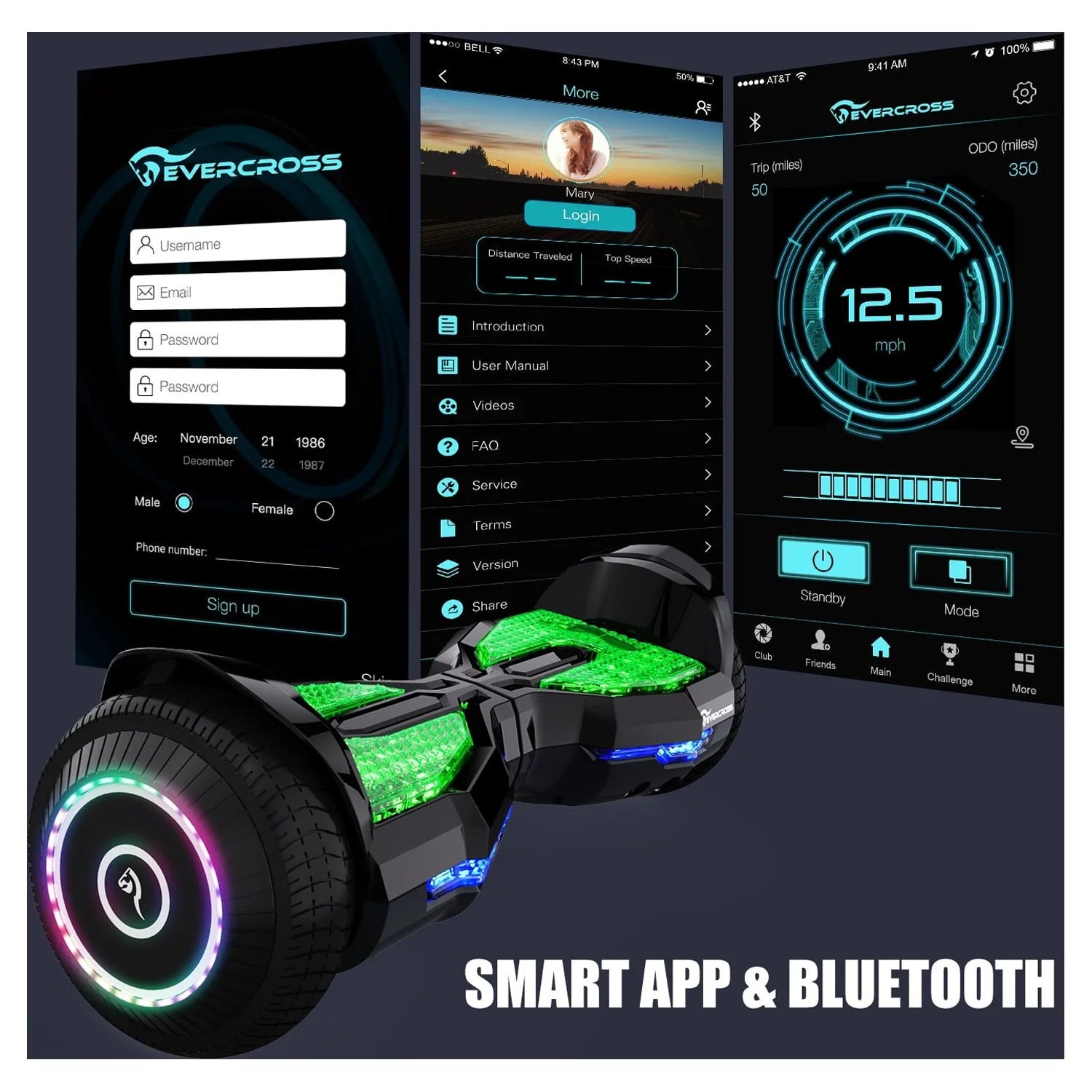 6.5'' Self Balancing Scooter with Seat Attachment U68158