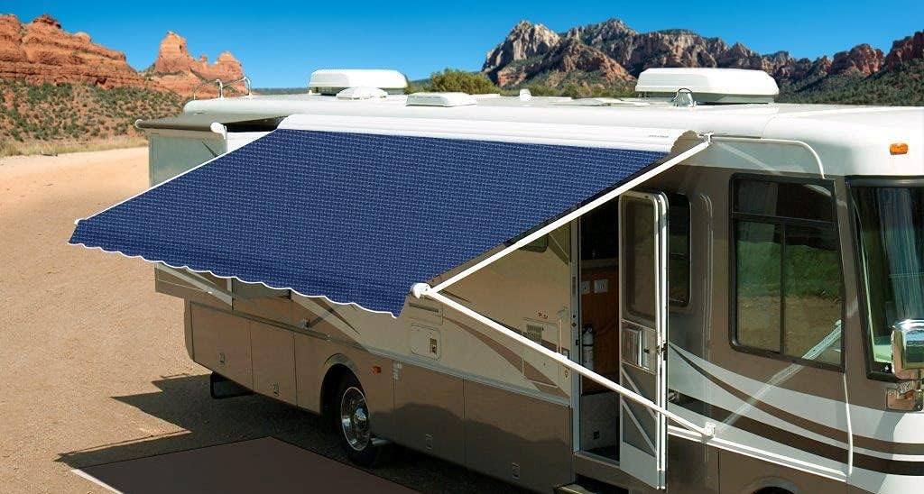 RV Awning Fabric Replacement, Acrylic, Cadet Grey, 18' B16700