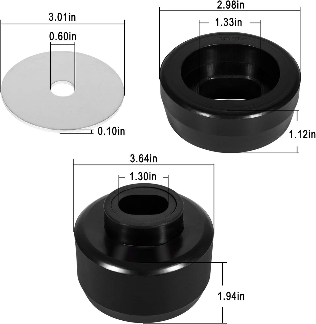 24Pcs Black Polyurethane Body and Cab Mount Bushing Kit Z2666