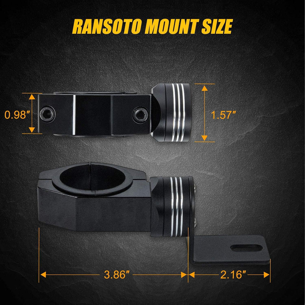 2 PCS Universal Heavy Duty Adjustable Roll Bar Flag Mount & Whip Light Mount L914