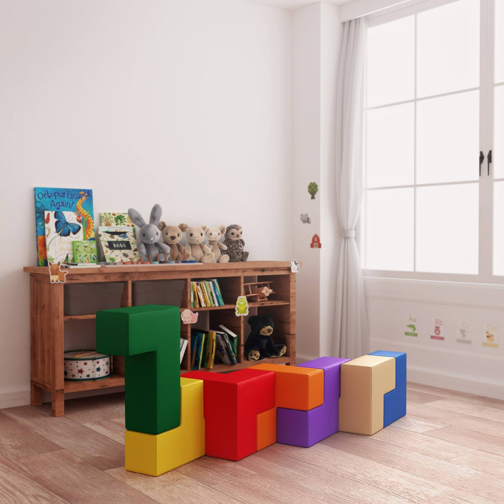 7-Piece Assorted Colors Soft Foam Blocks T130